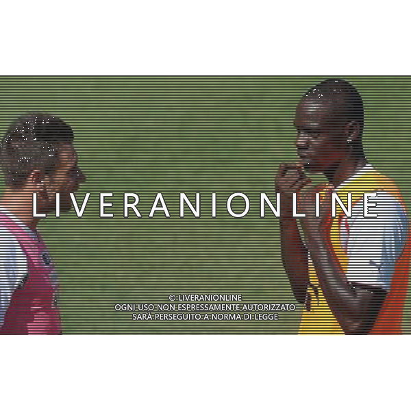 Raduno Nazionale Italiana a Coverciano Firenze - 30.08.2011 Allenamento Nella Foto:balotelli-cassano /Ph.Vitez-Ag. Aldo Liverani