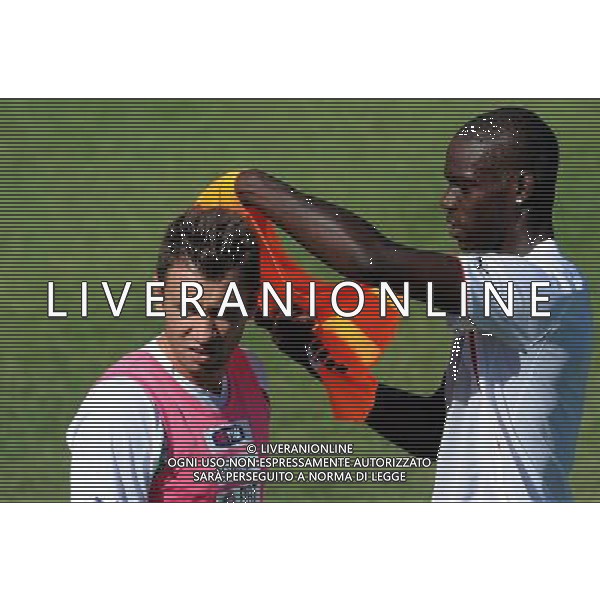 Raduno Nazionale Italiana a Coverciano Firenze - 30.08.2011 Allenamento Nella Foto:balotelli-cassano /Ph.Vitez-Ag. Aldo Liverani