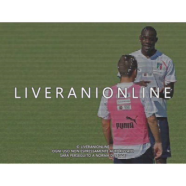 Raduno Nazionale Italiana a Coverciano Firenze - 30.08.2011 Allenamento Nella Foto:balotelli-cassano /Ph.Vitez-Ag. Aldo Liverani