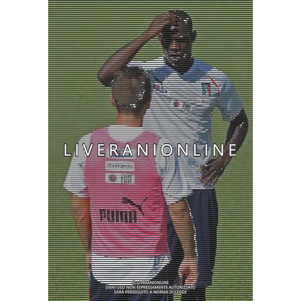 Raduno Nazionale Italiana a Coverciano Firenze - 30.08.2011 Allenamento Nella Foto:balotelli-cassano /Ph.Vitez-Ag. Aldo Liverani