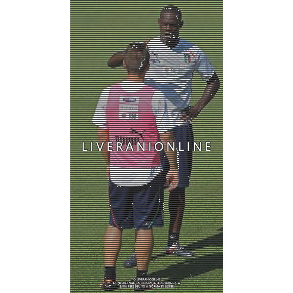 Raduno Nazionale Italiana a Coverciano Firenze - 30.08.2011 Allenamento Nella Foto:balotelli-cassano /Ph.Vitez-Ag. Aldo Liverani