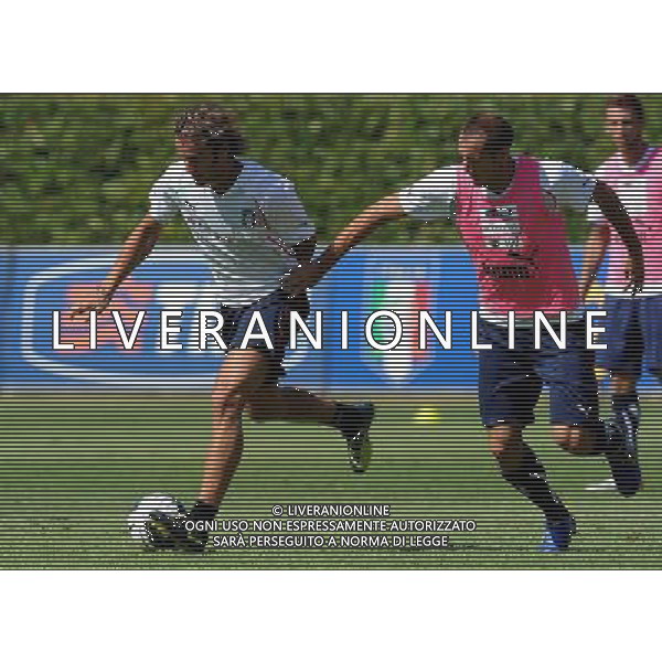 Raduno Nazionale Italiana a Coverciano Firenze - 30.08.2011 Allenamento Nella Foto:gilardino-chiellini /Ph.Vitez-Ag. Aldo Liverani