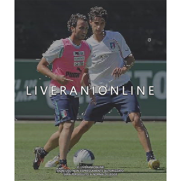 Raduno Nazionale Italiana a Coverciano Firenze - 30.08.2011 Allenamento Nella Foto:pazzini-ranocchia /Ph.Vitez-Ag. Aldo Liverani