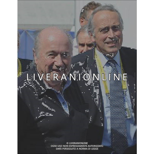 FIFA Beach Soccer World Cup 2011 Ravenna - 01.09.2011 Conferenza Stampa Nella Foto:Joseph Blatter-Giancarlo Abete /Ph.Vitez-Ag. Aldo Liverani