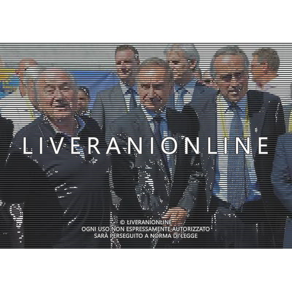 FIFA Beach Soccer World Cup 2011 Ravenna - 01.09.2011 Conferenza Stampa Nella Foto:Joseph Blatter-Giancarlo Abete-Gianni Petrucci /Ph.Vitez-Ag. Aldo Liverani