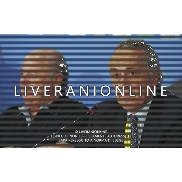 FIFA Beach Soccer World Cup 2011 Ravenna - 01.09.2011 Conferenza Stampa Nella Foto:Joseph Blatter-Giancarlo Abete /Ph.Vitez-Ag. Aldo Liverani