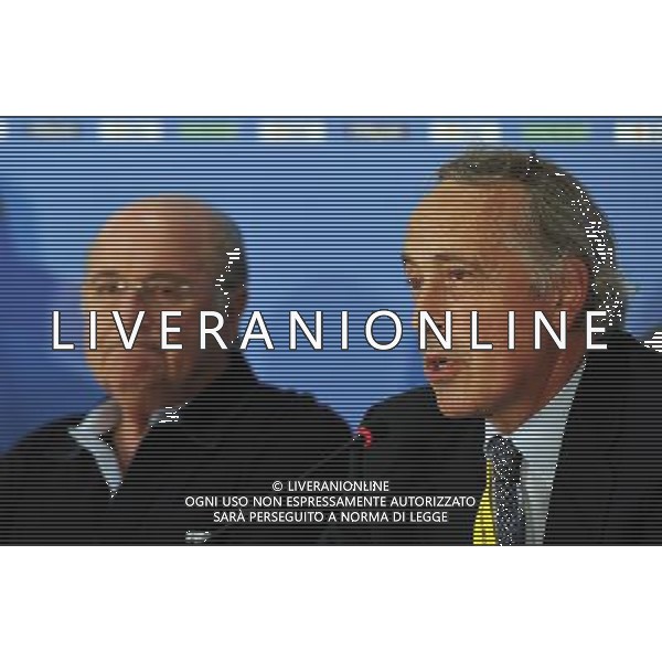 FIFA Beach Soccer World Cup 2011 Ravenna - 01.09.2011 Conferenza Stampa Nella Foto:Joseph Blatter-Giancarlo Abete /Ph.Vitez-Ag. Aldo Liverani