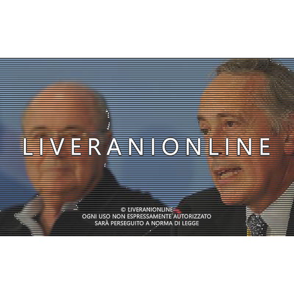 FIFA Beach Soccer World Cup 2011 Ravenna - 01.09.2011 Conferenza Stampa Nella Foto:Joseph Blatter-Giancarlo Abete /Ph.Vitez-Ag. Aldo Liverani