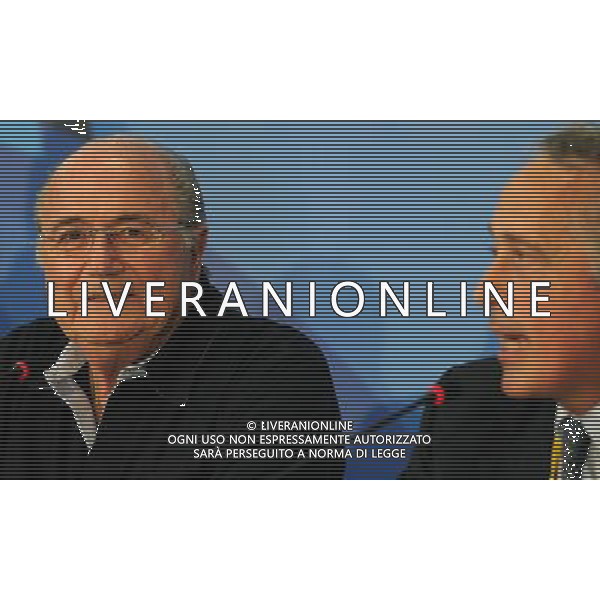 FIFA Beach Soccer World Cup 2011 Ravenna - 01.09.2011 Conferenza Stampa Nella Foto:Joseph Blatter-Giancarlo Abete /Ph.Vitez-Ag. Aldo Liverani