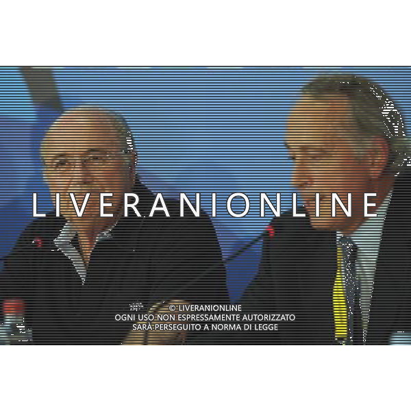 FIFA Beach Soccer World Cup 2011 Ravenna - 01.09.2011 Conferenza Stampa Nella Foto:Joseph Blatter-Giancarlo Abete /Ph.Vitez-Ag. Aldo Liverani