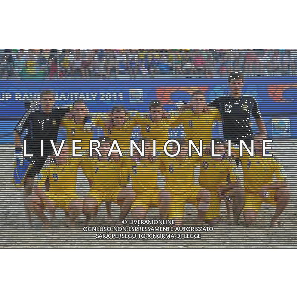 FIFA Beach Soccer World Cup 2011 Gruppo D Ravenna - 02.09.2011 Brasile-Ukraina Nella Foto:Ukraina Squadra Formazione /Ph.Vitez-Ag. Aldo Liverani