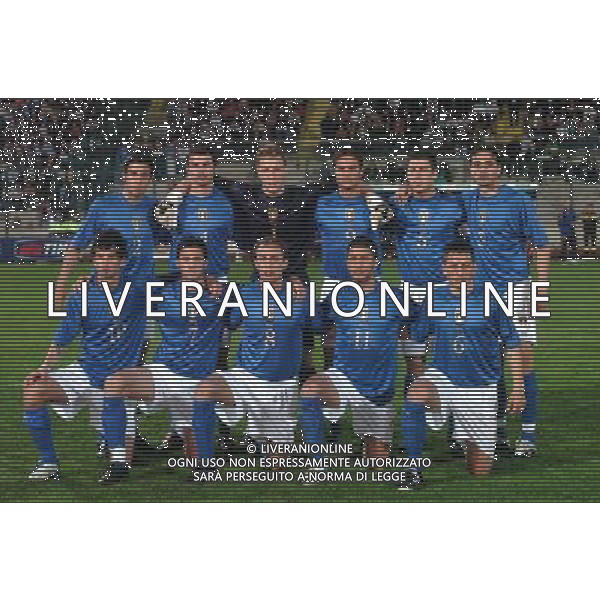 TRENTO 27/04/04 AMICHEVOLE ITALIA-SVEZIA UNDER 21 NELLA FOTO FORMAZIONE DELL\'ITALIA PH GIGI ARCAINI/AG.ALDO LIVERANI