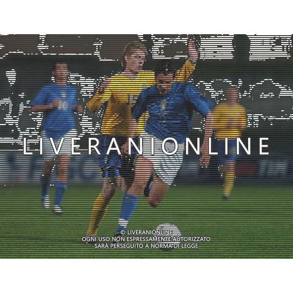 TRENTO 27/04/04 AMICHEVOLE ITALIA-SVEZIA UNDER 21 NELLA FOTO ZACCARDO CRISTIAN CON ISHIZAKI STEFAN PH GIGI ARCAINI/AG.ALDO LIVERANI