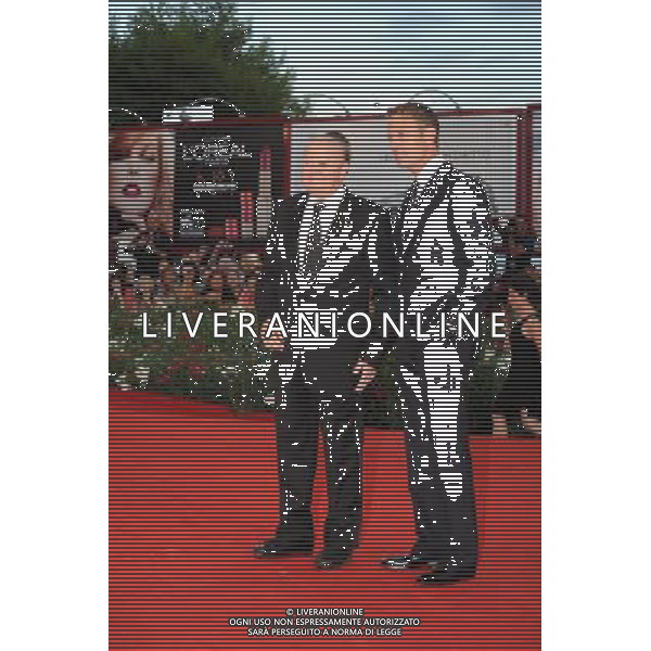 Venezia 04/09/2011 68ma Biennale di Venezia , Festival del Cinema 2011 nella foto : Massimo Boldi e Rocco Siffredi Foto Gandolfi /AG. ALDO LIVERANI SAS