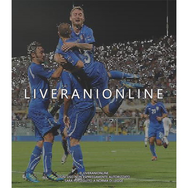 Qualificazioni ai Campionati Europei UEFA EURO 2012 Gruppo C Firenze - 06.09.2011 Italia-Slovenia Nella Foto:pazzini esulta /Ph.Vitez-Ag. Aldo Liverani