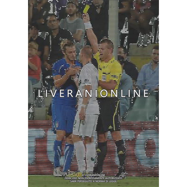 Qualificazioni ai Campionati Europei UEFA EURO 2012 Gruppo C Firenze - 06.09.2011 Italia-Slovenia Nella Foto:balzaretti e brecko ammoniti /Ph.Vitez-Ag. Aldo Liverani