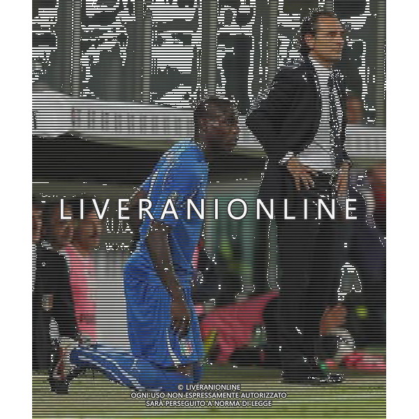 Qualificazioni ai Campionati Europei UEFA EURO 2012 Gruppo C Firenze - 06.09.2011 Italia-Slovenia Nella Foto:Cesare Prandelli-Mario Balotelli /Ph.Vitez-Ag. Aldo Liverani