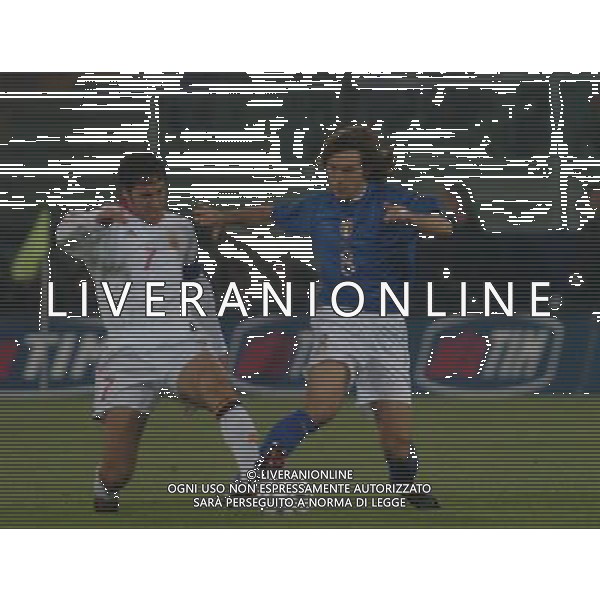 GENOVA 28/4/2004 STADIO MARASSI ITALIA-SPAGNA NELLA FOTO RAUL-PIRLO FOTO GIGI ARCAINI/AG ALDO LIVERANI