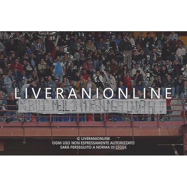 GENOVA 28/4/2004 STADIO MARASSI ITALIA-SPAGNA NELLA FOTO STRISCIONI FOTO GIGI ARCAINI/AG ALDO LIVERANI