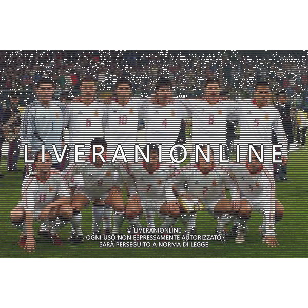 GENOVA 28/04/04 AMICHEVOLE ITALIA-SPAGNA NELLA FOTO LA FORMAZIONE DELLA SPAGNA PH GIGI ARCAINI/AG.ALDO LIVERANI