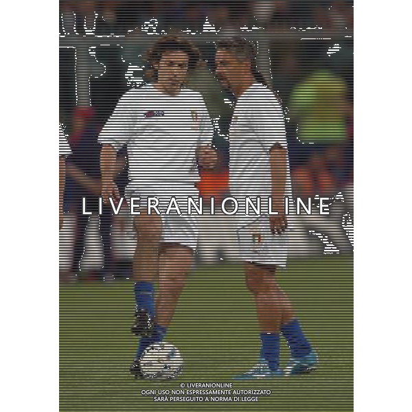 Genova 28/04/2004 italia-spagna 1:1 nella foto baggio e pirlo ph marco luzzani/ag aldo liverani s.a.s.