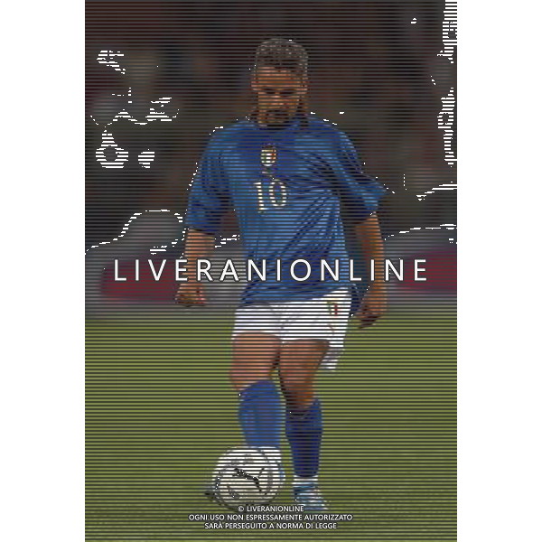 Genova 28/04/2004 italia-spagna 1:1 nella foto baggio roberto ph marco luzzani/ag aldo liverani s.a.s.