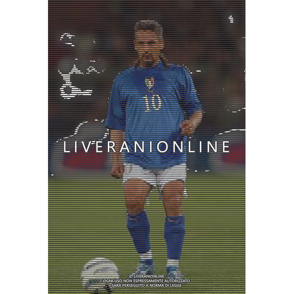 Genova 28/04/2004 italia-spagna 1:1 nella foto baggio roberto ph marco luzzani/ag aldo liverani s.a.s.