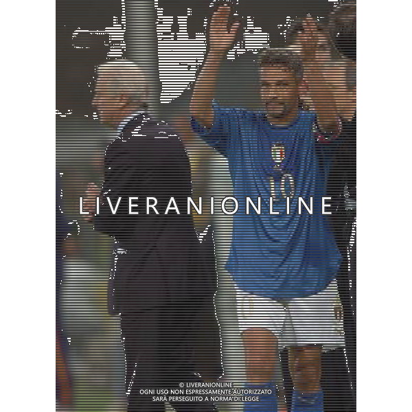 Genova 28/04/2004 italia-spagna 1:1 nella foto uscita baggio roberto ph marco luzzani/ag aldo liverani s.a.s.