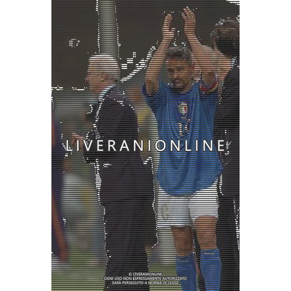 Genova 28/04/2004 italia-spagna 1:1 nella foto uscita baggio roberto ph marco luzzani/ag aldo liverani s.a.s.