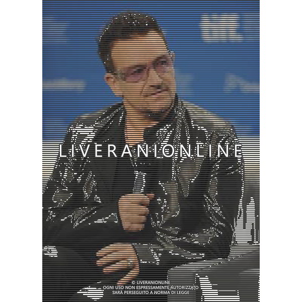 Picture Shows: Bono attending the press conference for \'Beyond The Sky\'. Held at the Bell Lightbox during the 2011 Toronto International Film Festival on Friday September 09, 2011, Toronto, Canada. .