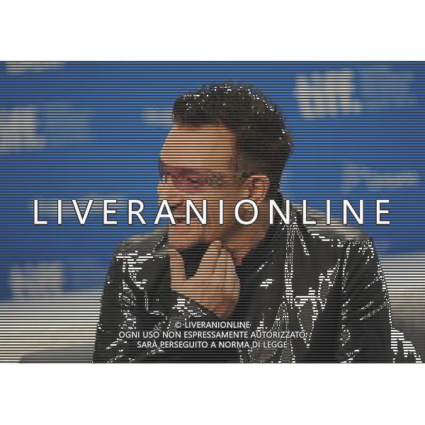 Picture Shows: Bono attending the press conference for \'Beyond The Sky\'. Held at the Bell Lightbox during the 2011 Toronto International Film Festival on Friday September 09, 2011, Toronto, Canada. .