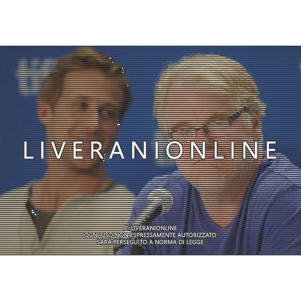 Picture Shows: Philip Seymour Hoffman and Ryan Gosling attending the press conference for \'The Ides Of March\'. Held at the Bell Lightbox during the 2011 Toronto International Film Festival on Friday September 09, 2011, Toronto, Canada. .