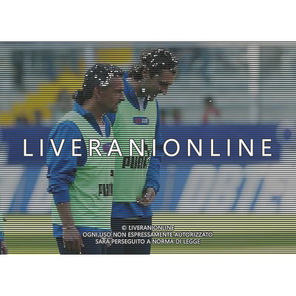 genova 27/04/2004 stadio marassi allenamento della nazionale di calcio nella foto baggio roberto ag. aldo liverani-venezia