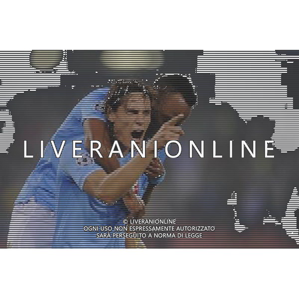Napoli - 27/09/2011 - Stadio San Paolo - Uefa Champions League 2011/2012 - Fase a gironi (Gruppo A) - Napoli vs Villareal - nella foto: l\'esultanza dopo il gol su rigore di edinson cavani e zuniga Œ© Fabrizio Corradetti - Ag. Aldo Liverani sas