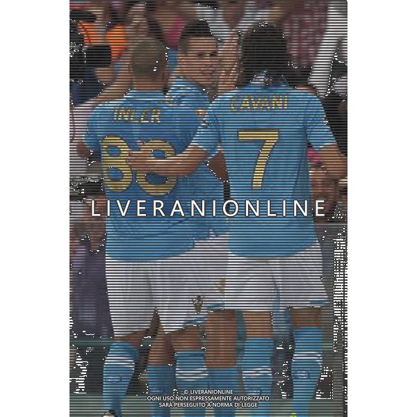 NAPOLI - VILLAREAL CHAMPIONS LEAGUE 27/09/2011 NELLA FOTO: ESULTANZA DOPO IL GOL DI MAREK HAMSIK ©MOSCA/AGENZIA ALDO LIVERANI SAS
