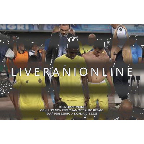 NAPOLI - VILLAREAL CHAMPIONS LEAGUE 27/09/2011 NELLA FOTO: DELUSIONE VILLAREAL ©MOSCA/AGENZIA ALDO LIVERANI SAS