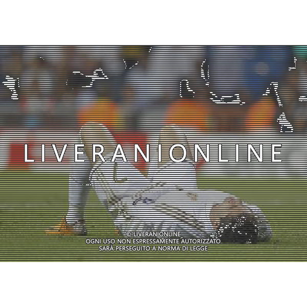 madrid (27/09/2011).- Estadio Santiago Bernabeu. UEFA Champion League, Match 2 Real Madrid- AFC Ajax. Cristiano Ronaldo con dolor. © Alex Cid-Fuentes / ALFAQUI AG ALDO LIVERANI ONLY ITALY