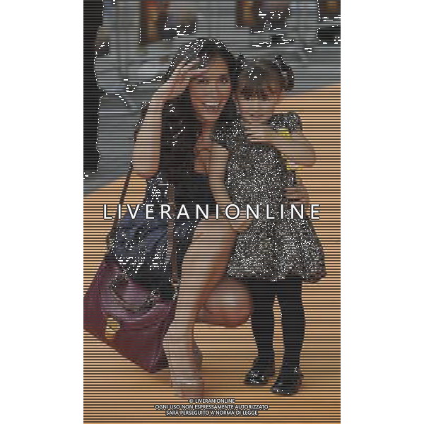 Myleene Klass and Ava Klass attend the UK premiere of The Lion King 3D at The BFI IMAX Waterloo on September 25, 2011 in London, United Kingdom. (Facundo Arrizabalaga) / AG. ALDO LVERANI SAS- ITALY ONLY *** Local Caption *** .