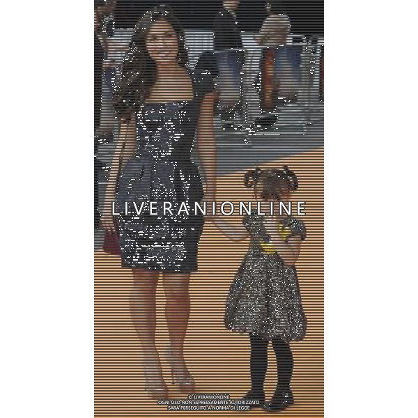 Myleene Klass and Ava Klass attend the UK premiere of The Lion King 3D at The BFI IMAX Waterloo on September 25, 2011 in London, United Kingdom. (Facundo Arrizabalaga) / AG. ALDO LVERANI SAS- ITALY ONLY *** Local Caption *** .