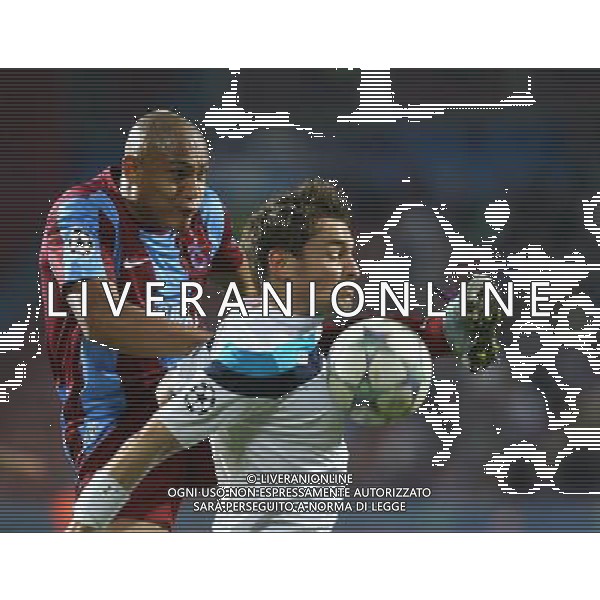 UEFA Champions league group B football match between Trabzonspor and Lille at Avni Aker Stadium in Trabzon, Turkey. 27.09.2011 Pictured: Paulo Henrique ( back) of Trabzonspor and Mathieu Debuchy (front) of Lille. LIGA MISTRZOW SEZON 2011/2012 PILKA NOZNA TRABZONSPOR vs LILLE FOT. SESKIM/NEWSPIX.PL TURKEY, GERMANY, AUSTRIA AND UK OUT !!! --- Newspix.pl TRABZONSPOR vs LILLE UEFA CHAMPIONS LEAGUE PH.AG ALDO LIVERANI SAS ITALY ONLY *** Local Caption *** .