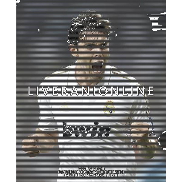 Real Madrid\'s Kaka celebrates during UEFA Champions League match. September 27, 2011. (ALTERPHOTOS/Alvaro Hernandez) /AG ALDO LIVERAN SAS ITALY ONLY