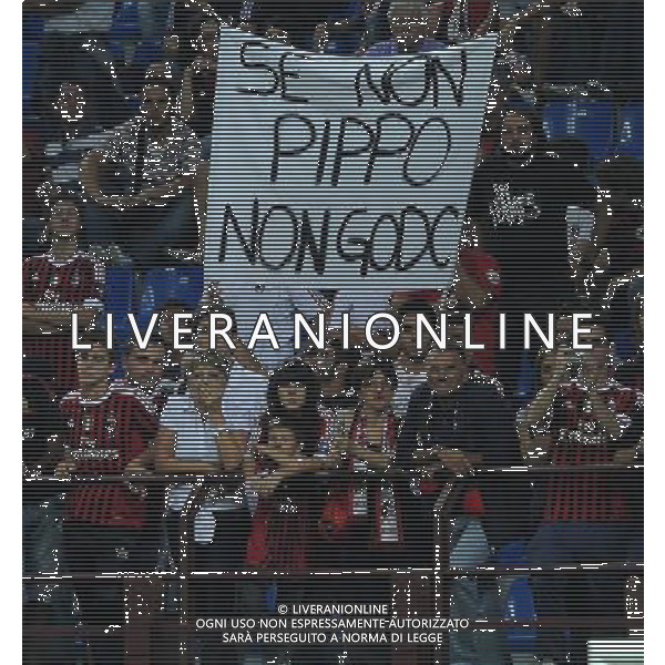 UEFA Champions League 2011/2012 Gruppo H Milano - 28.09.2011 Milan-FK Viktoria Plzen Nella Foto:striscione dei tifosi per inzaghi filippo /Ph.Vitez-Ag. Aldo Liverani