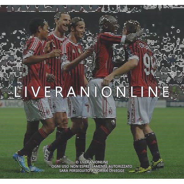 UEFA Champions League 2011/2012 Gruppo H Milano - 28.09.2011 Milan-FK Viktoria Plzen Nella Foto:esultanza dopo il gol di antonio cassano /Ph.Vitez-Ag. Aldo Liverani