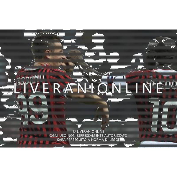 UEFA Champions League 2011/2012 Gruppo H Milano - 28.09.2011 Milan-FK Viktoria Plzen Nella Foto:esultanza dopo il gol di antonio cassano con clarence seedorf /Ph.Vitez-Ag. Aldo Liverani