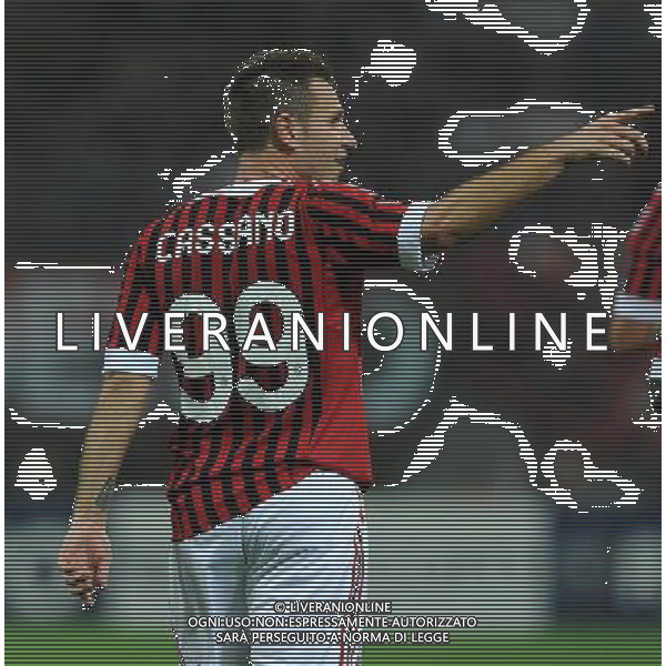 UEFA Champions League 2011/2012 Gruppo H Milano - 28.09.2011 Milan-FK Viktoria Plzen Nella Foto:esultanza dopo il gol di antonio cassano /Ph.Vitez-Ag. Aldo Liverani