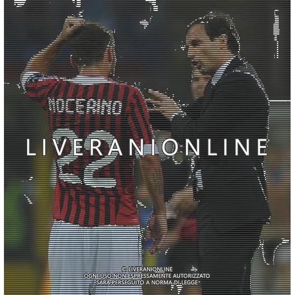 UEFA Champions League 2011/2012 Gruppo H Milano - 28.09.2011 Milan-FK Viktoria Plzen Nella Foto:Massimiliano Allegri-Antonio Nocerino /Ph.Vitez-Ag. Aldo Liverani