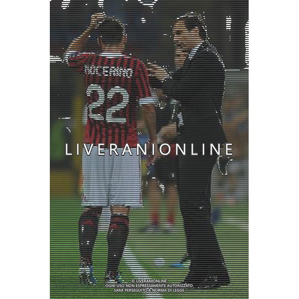 UEFA Champions League 2011/2012 Gruppo H Milano - 28.09.2011 Milan-FK Viktoria Plzen Nella Foto:Massimiliano Allegri-Antonio Nocerino /Ph.Vitez-Ag. Aldo Liverani