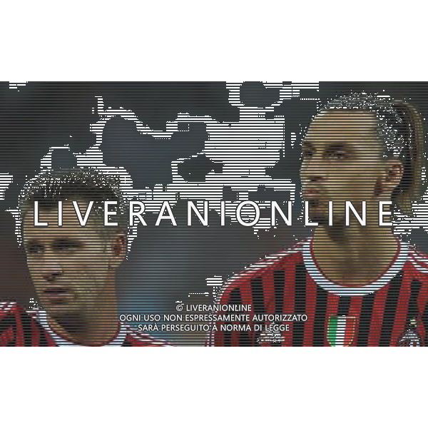 UEFA Champions League 2011/2012 Gruppo H Milano - 28.09.2011 Milan-FK Viktoria Plzen Nella Foto:Zlatan Ibrahimovic-Antonio Cassano /Ph.Vitez-Ag. Aldo Liverani