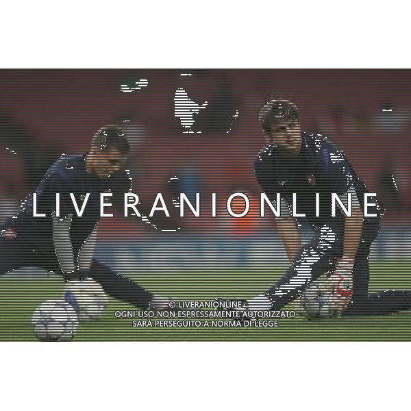 Arsenal\'s Lukasz Fabianski and Arsenal\'s Wojciech Szczesny Football - UEFA Champions League - Group F - Arsenal v Olympiacos FC - Wed 28 Sep 2011 - Emirates Stadium - London - UK Foto: Michal Zemanek / Newspix.pl LIGA MISTRZOW SEZON 2011/2012 PILKA NOZNA ARSENAL LONDYN vs OLYMPIAKOS PIREUS --- Newspix.pl ARSENAL OLYMPIACOS - CHAMPIONS LEAGUE - ©AG ALDO LIVERANI SAS ITALY ONLY -. *** Local Caption *** .