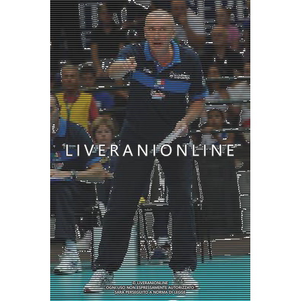Monza 28-09-2011 Campionati Europei femminili di Pallavolo - Quarti di finale Italia - Olanda nella foto: Massimo Barbolini allenatore dell\'Italia foto Roberto Garavaglia - ag. Aldo Liverani sas